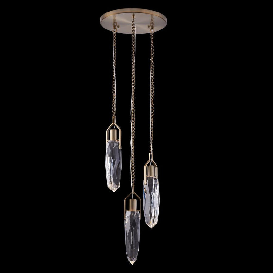 Diamante Luxury Crystal Pendant – Winter Brass