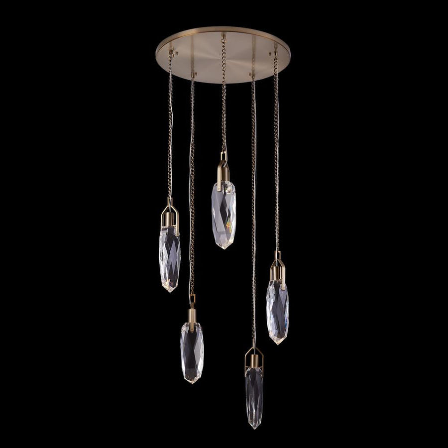 Diamante Luxury Crystal Pendant – Winter Brass