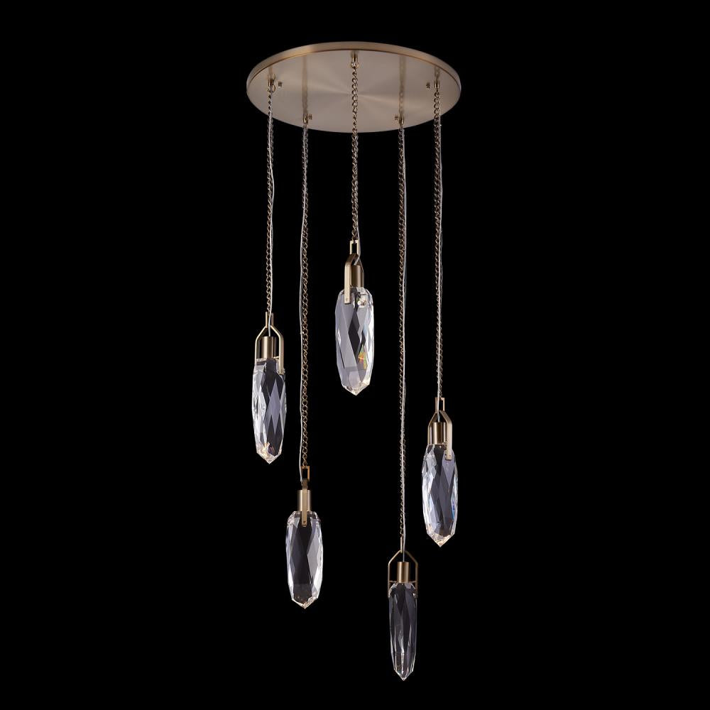 Diamante Luxury Crystal Pendant – Winter Brass