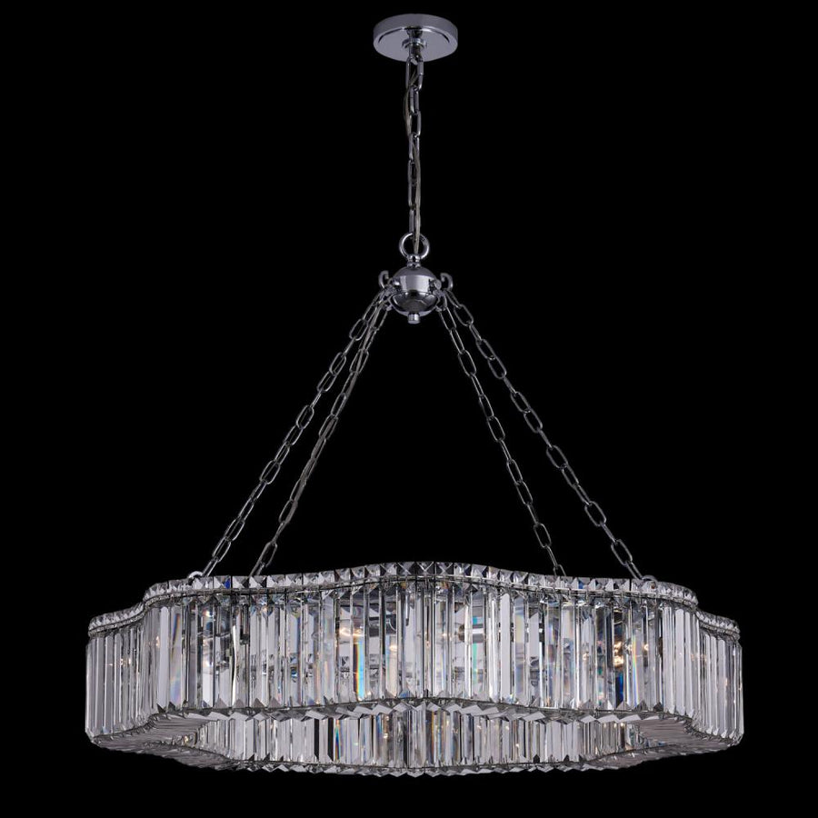 Corda Luxury Crystal Pendant – Polished Chrome