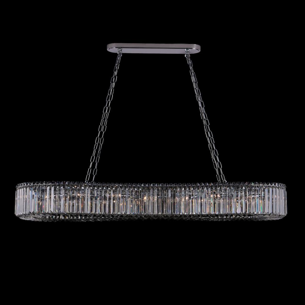 Corda Luxury Crystal Island Candelier – Polished Chrome
