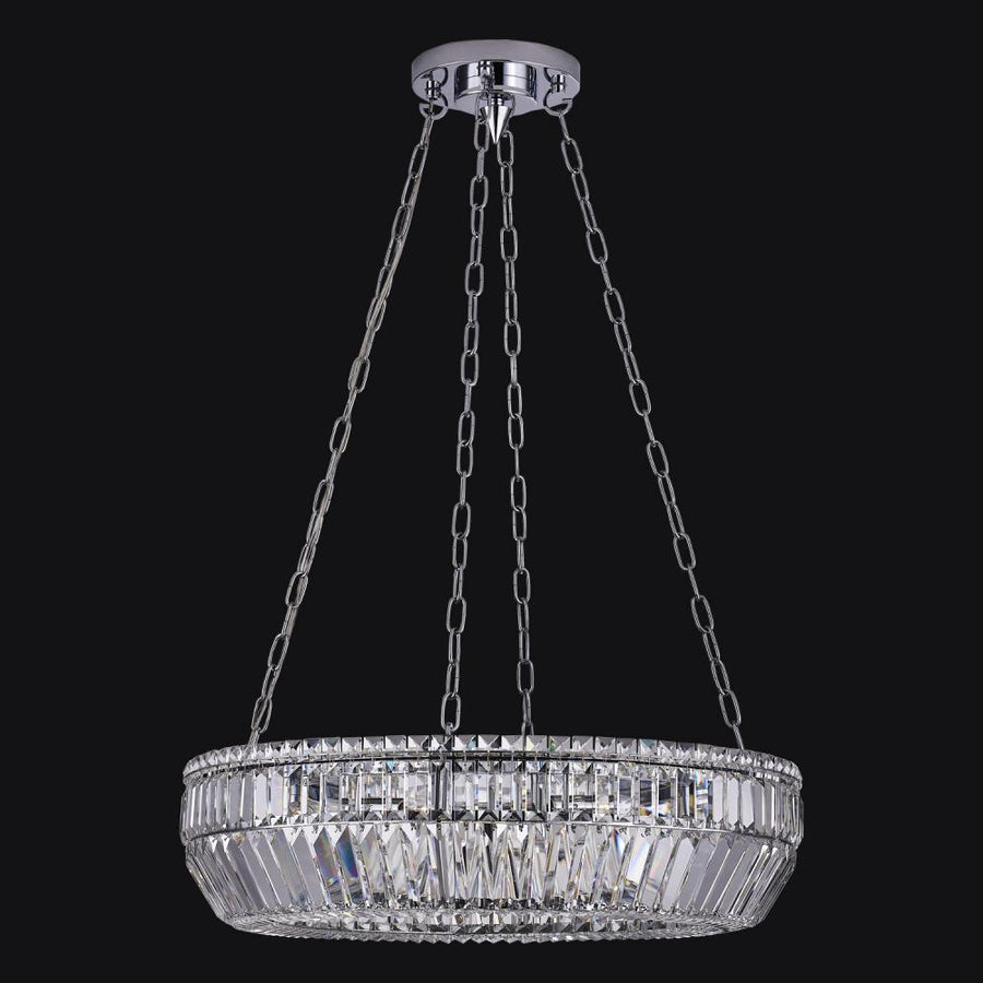 Circolare Luxury Crystal Pendant – Polished Chrome