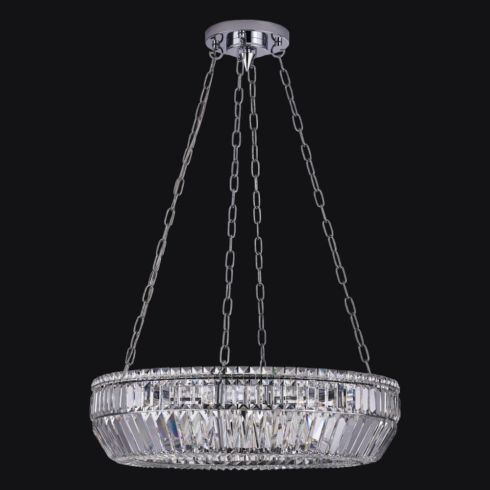 Circolare Luxury Crystal Pendant – Polished Chrome
