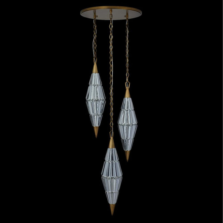 Allungato Luxury Crystal Pendant – True Brass