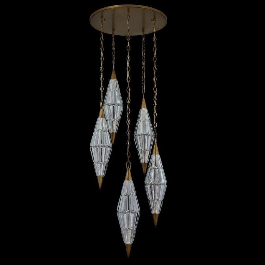 Allungato Luxury Crystal Pendant – True Brass