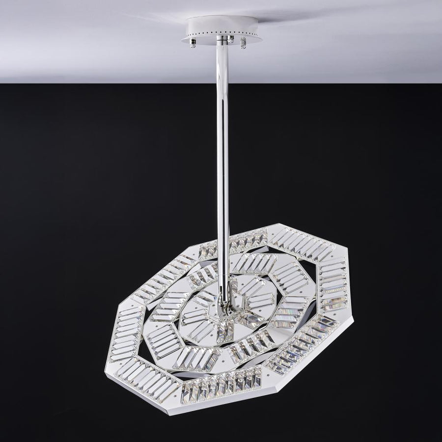 Tempo Luxury Crystal Pendant – Winter Brass