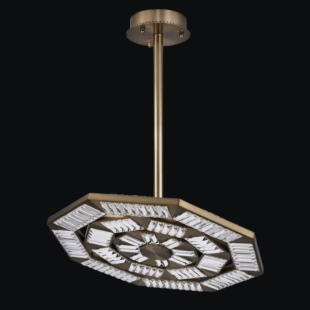 Tempo Luxury Crystal Pendant – Polished Silver
