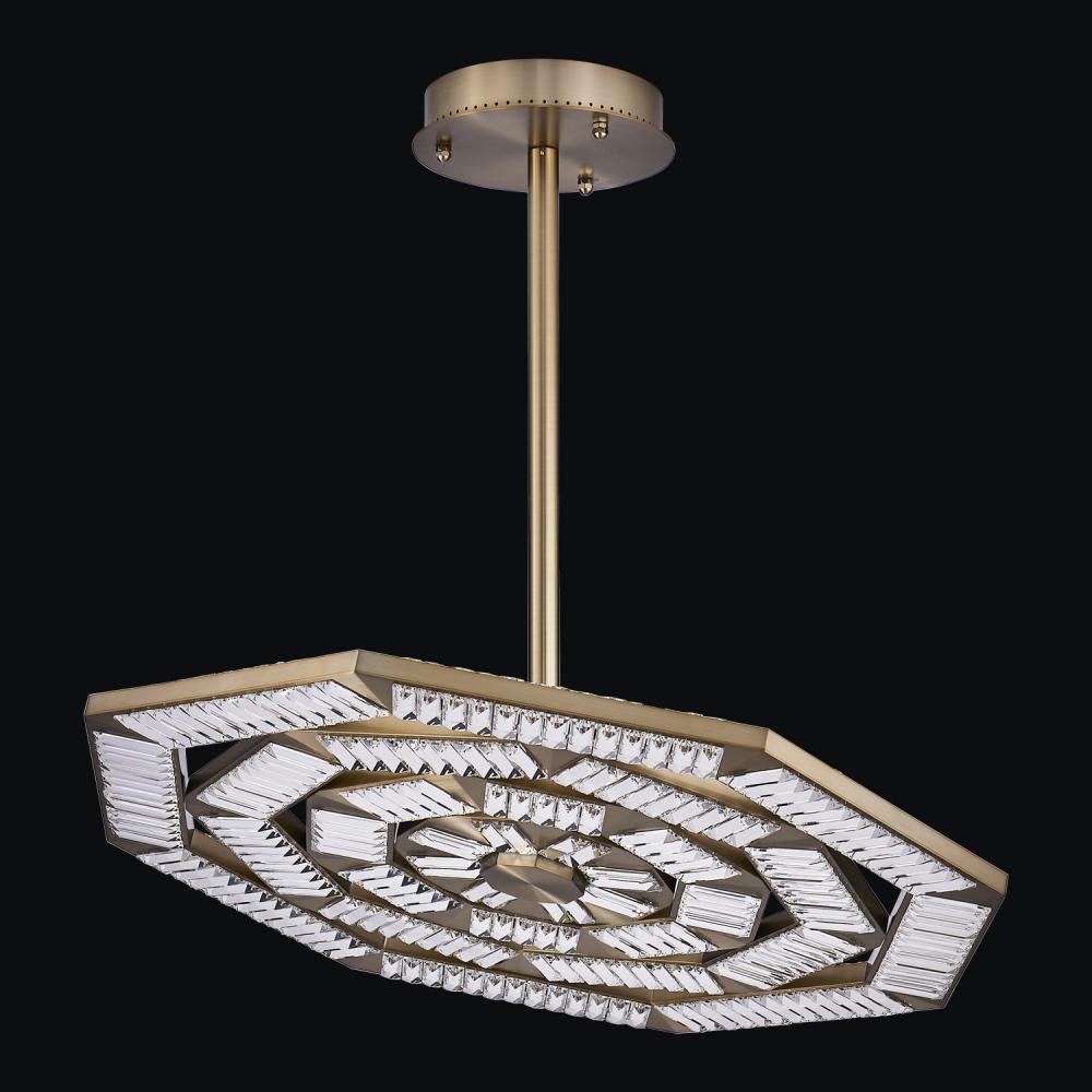 Tempo Luxury Crystal Pendant – Polished Silver