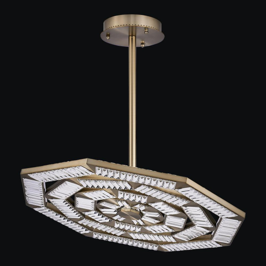 Tempo Luxury Crystal Pendant – Polished Silver