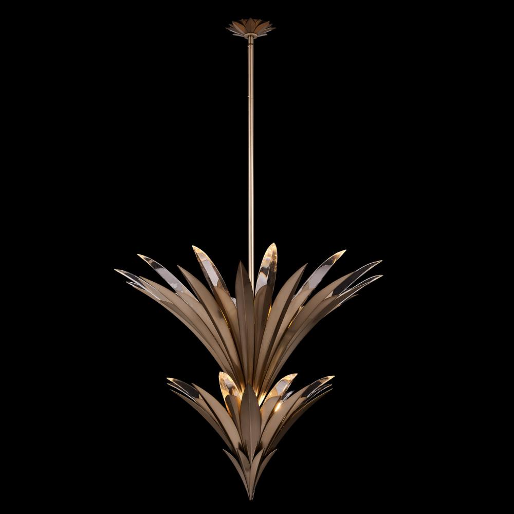 Roche Luxury Crystal Pendant – Winter Brass