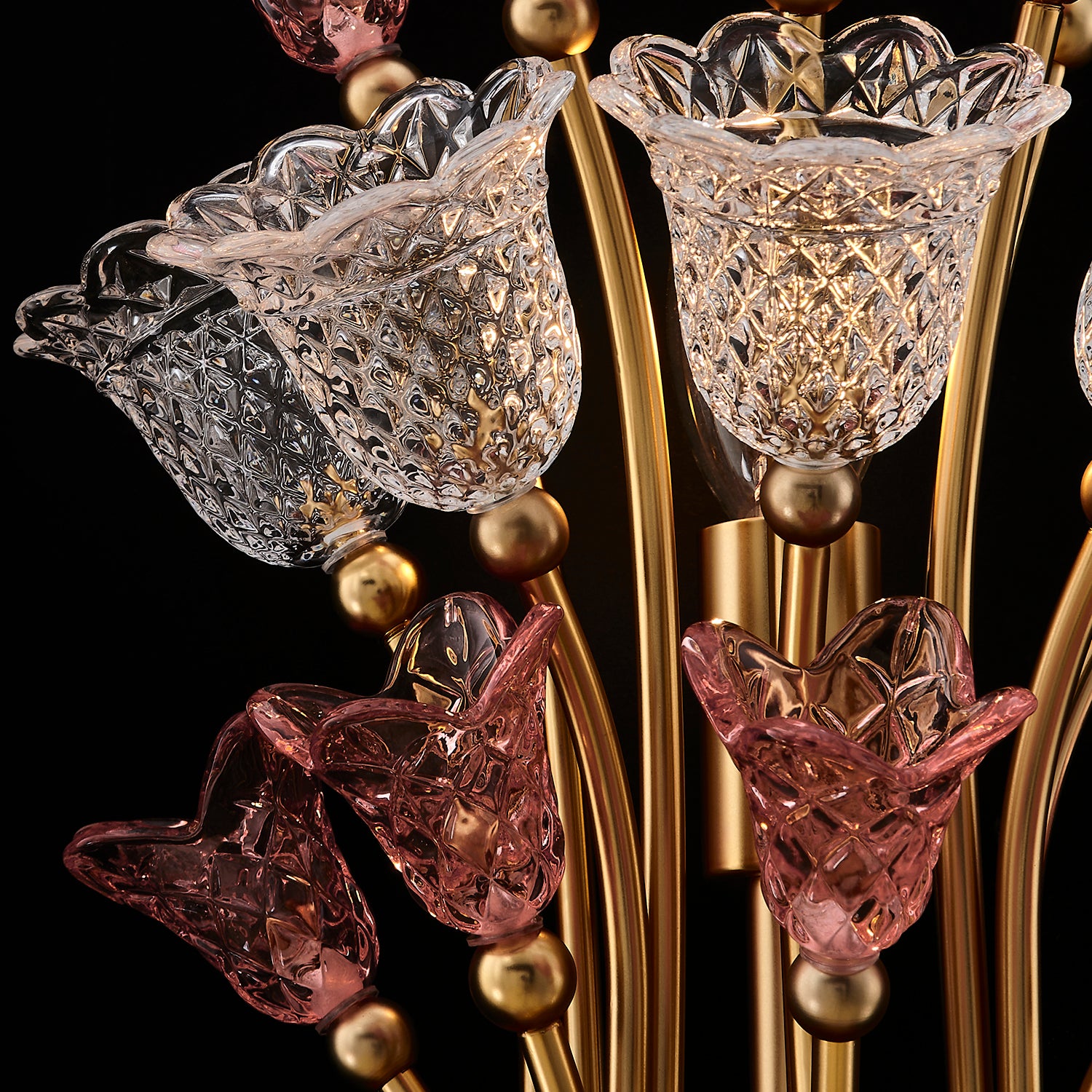 Bella Luxury Crystal Wall Sconce - Antique Brass