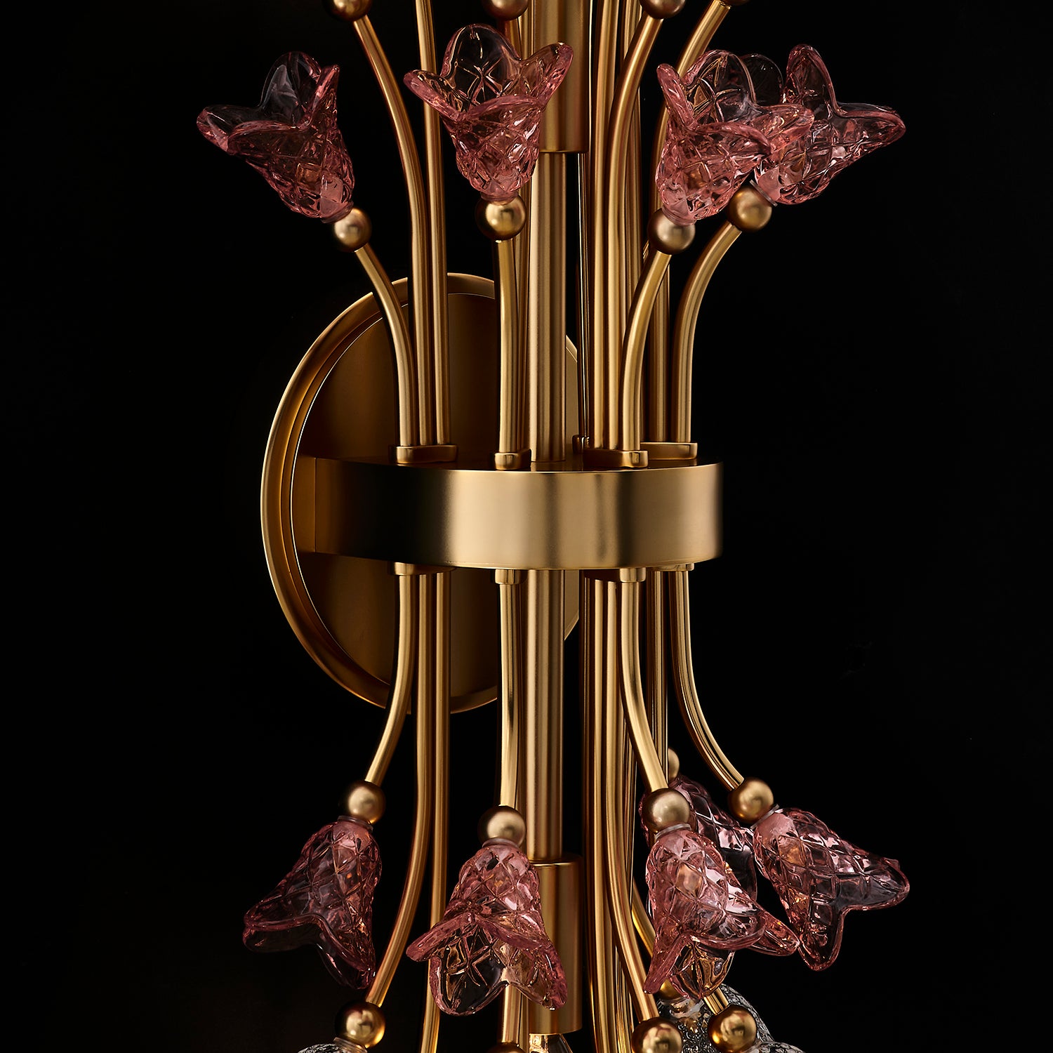 Bella Luxury Crystal Wall Sconce - Antique Brass