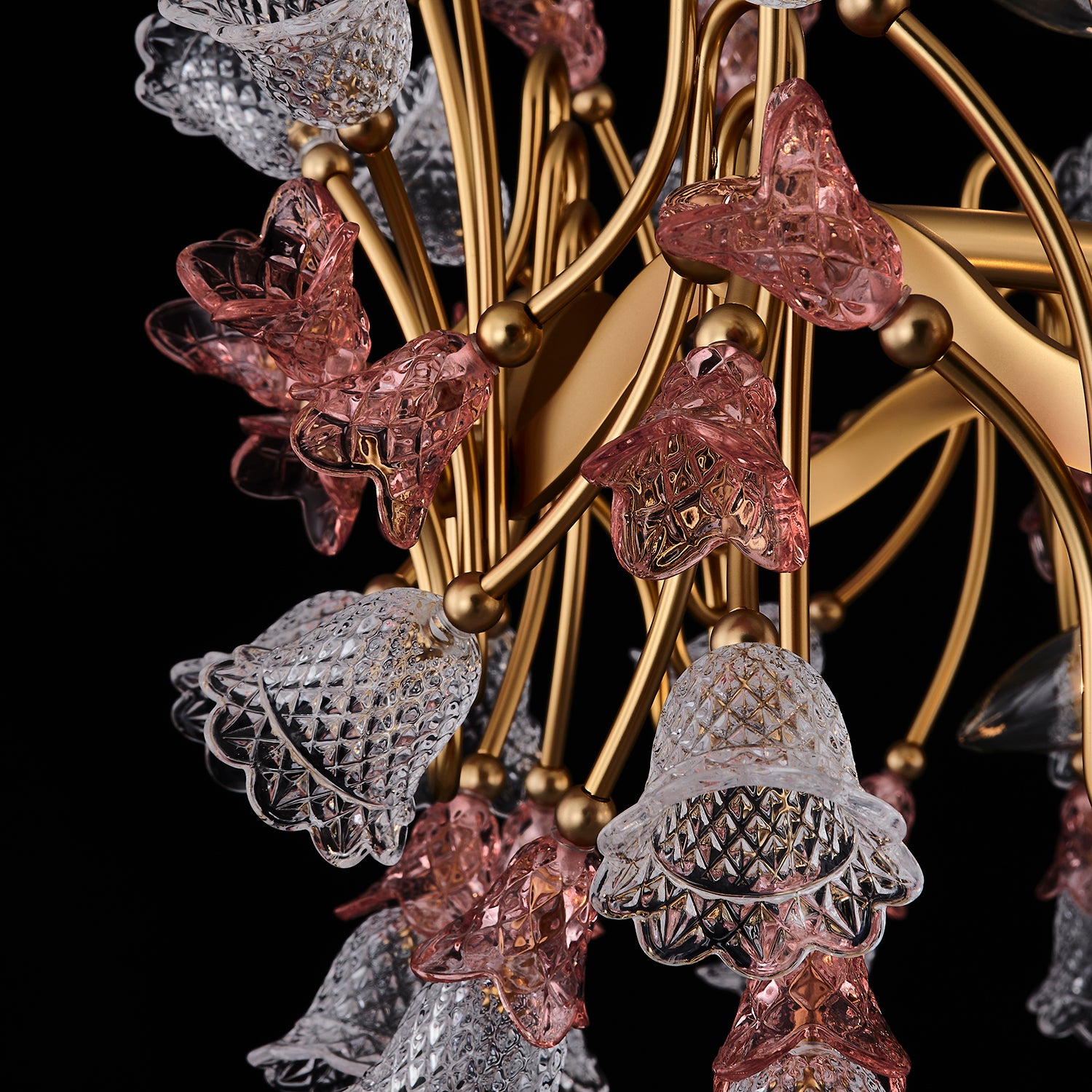 Bella Luxury Crystal 32 inch Candelabra Pendant - Antique Brass