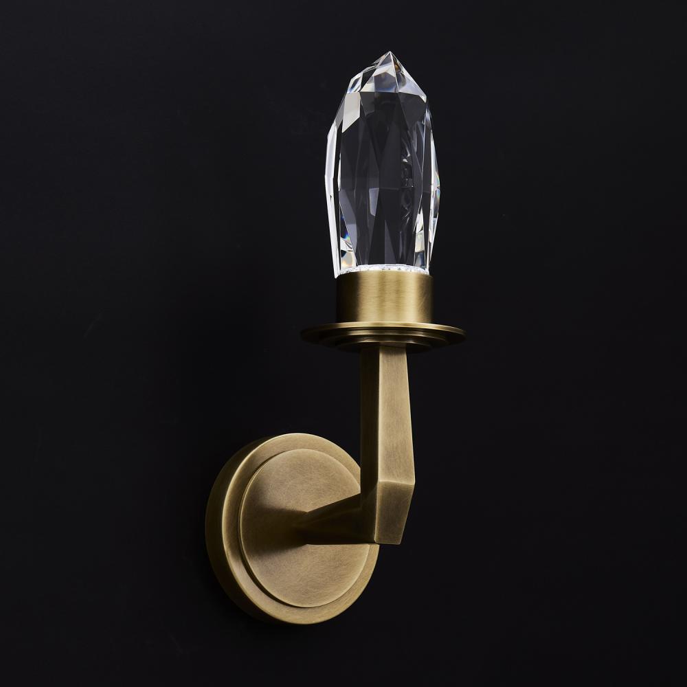 Roche Luxury Crystal Pendant – Winter Brass