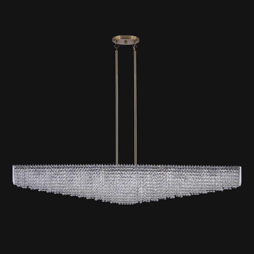 Durant Luxury Crystal Island Candelier – Polished Chrome