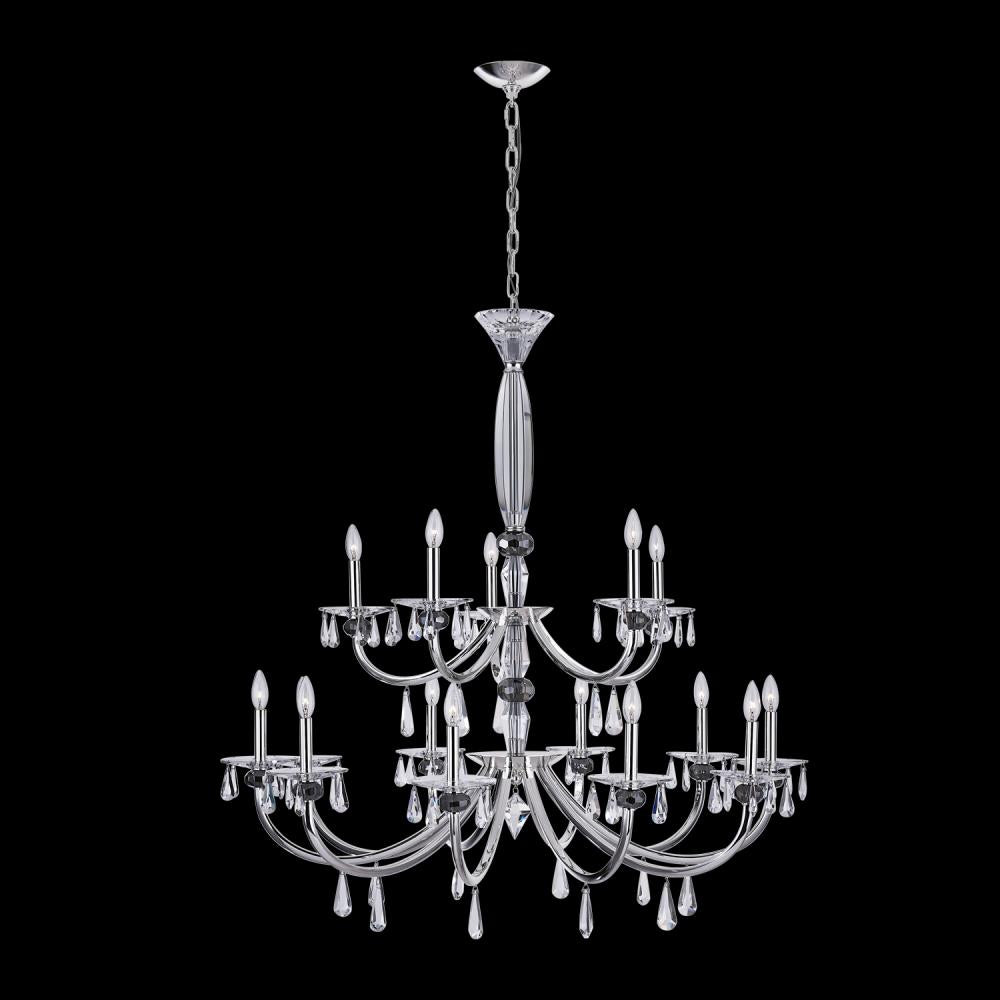 Passo Luxury Crystal Chandelier – Brushed Brass
