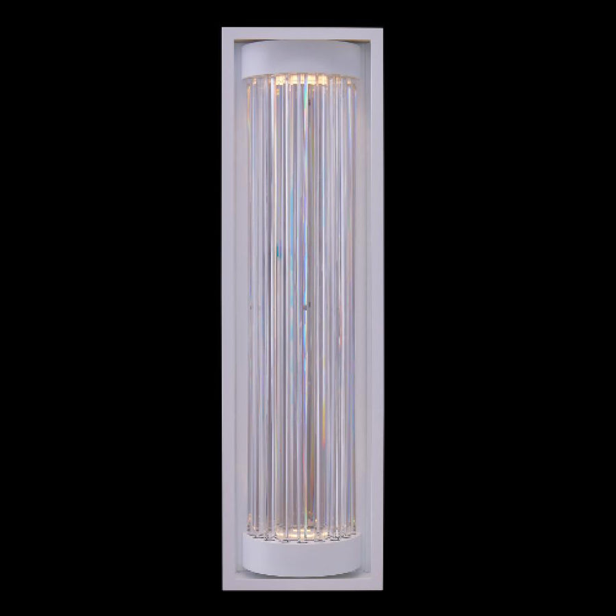 Cilindro Luxury Crystal Sconce – Matte White