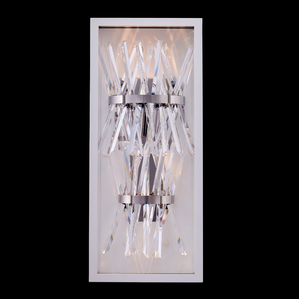Glacier Esterno 25" Outdoor Sconce – Matte White by Allegri Crystal