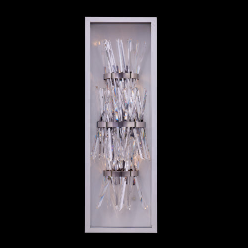 Glacier Esterno 32" Outdoor Sconce – Matte White by Allegri Crystal