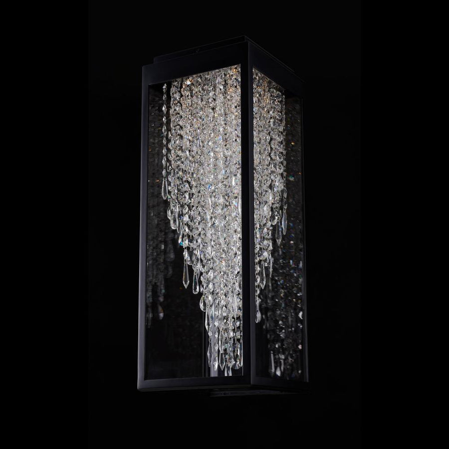 Cilindro Luxury Crystal Sconce – Matte White