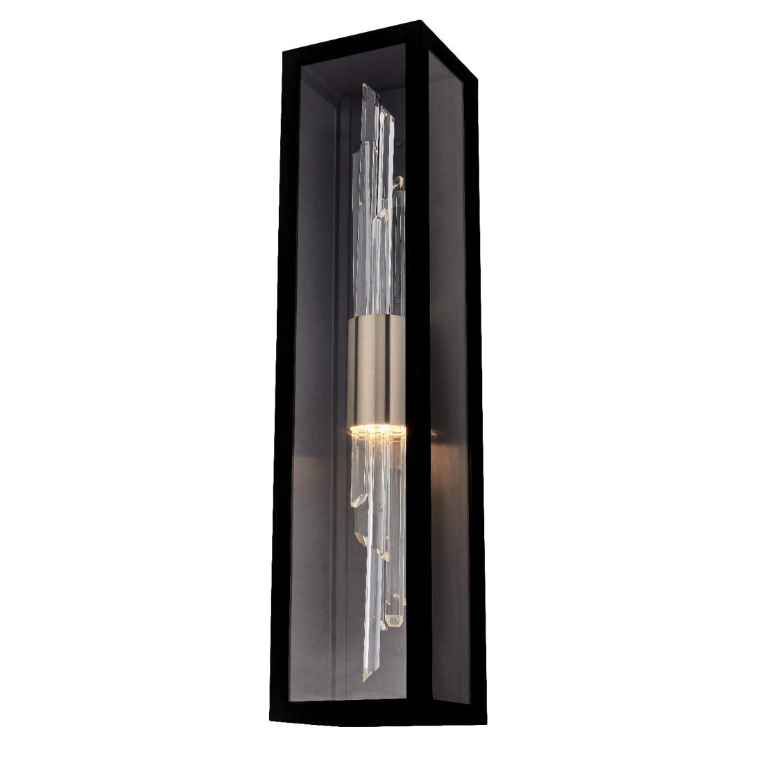 Lucca Esterno 30" Outdoor Sconce – Matte Black by Allegri Crystal