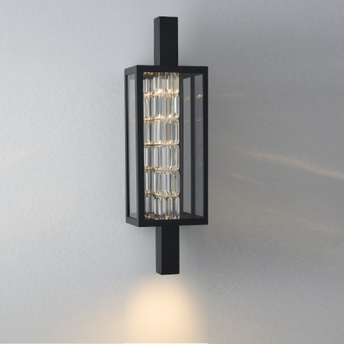 Colonna Outdoor Sconce – Matte Black by Allegri Crystal