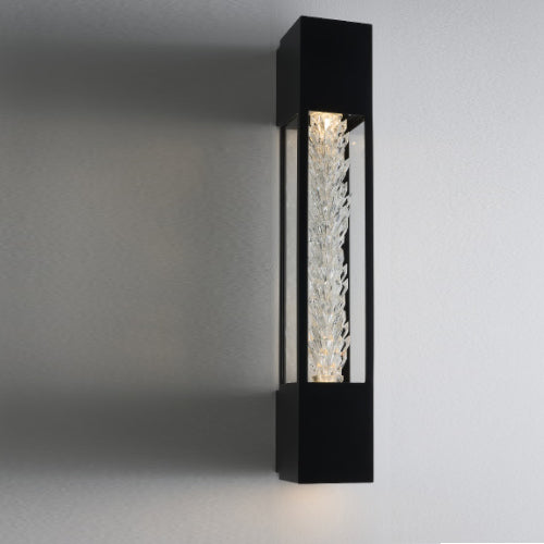 Drita Outdoor Sconce – Matte Black by Allegri Crystal