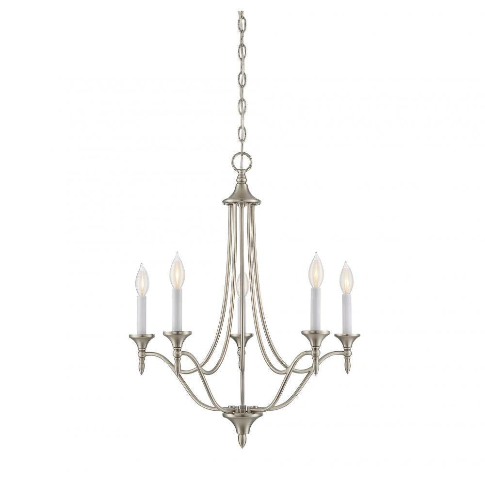 Herndon 5-Light Chandelier in Satin Nickel
