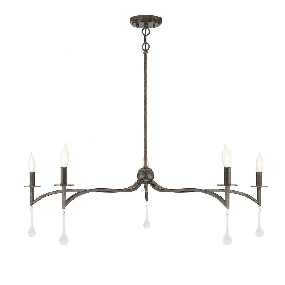 Laramie 5-Light Chandelier in Chelsea Walnut