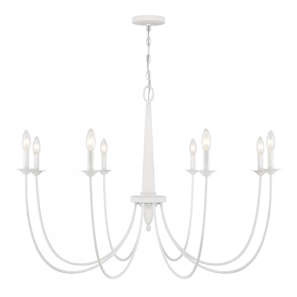 Stonecrest 8-Light Chandelier in Bisque White
