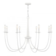 Stonecrest 8-Light Chandelier in Bisque White