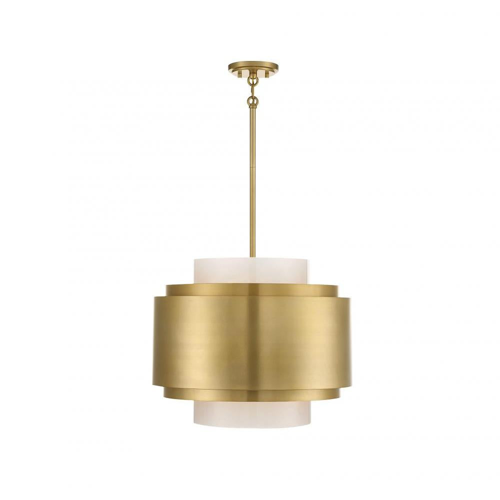 Beacon 4-Light Pendant in Burnished Brass