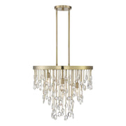 Livorno 4-Light Chandelier in Noble Brass