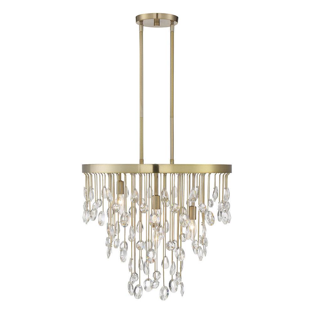 Livorno 4-Light Chandelier in Noble Brass