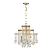 Luna 4-Light Chandelier in Warm Brass