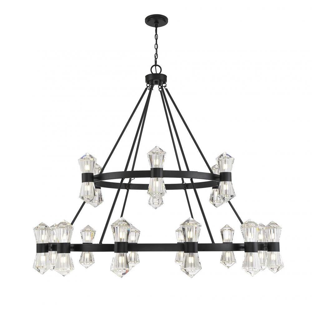Dryden 36-Light LED Chandelier in Matte Black