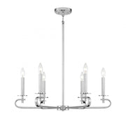 Torino 6-Light Chandelier in 
Polished Nickel