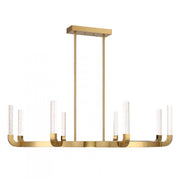 Del Mar 8-Light LED Chandelier in Warm Brass by Breegan Jane