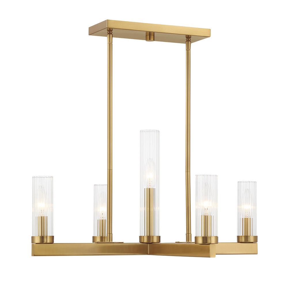 Carina 5-Light Chandelier in Warm Brass