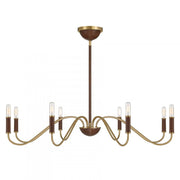 Abeline 8-Light Chandelier in Warm Brass