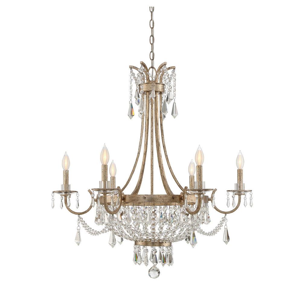 Claiborne 6-Light Chandelier in Avalite