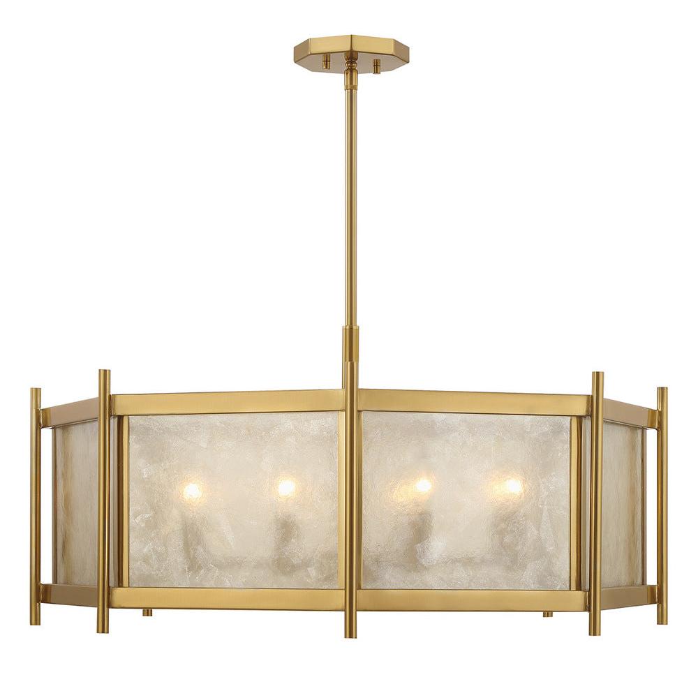 Jacobs 8-Light Chandelier in Warm Brass