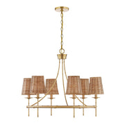 Ashbury 6-Light Chandelier in Warm Brass