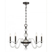 Aragon 5-Light Chandelier in Mediterranean Bronze