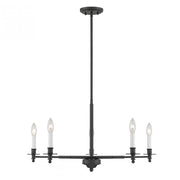 Jasmine 5-Light Chandelier in Matte Black