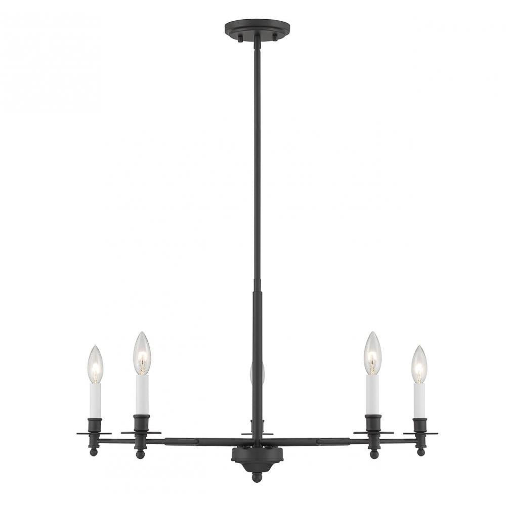 Jasmine 5-Light Chandelier in Matte Black