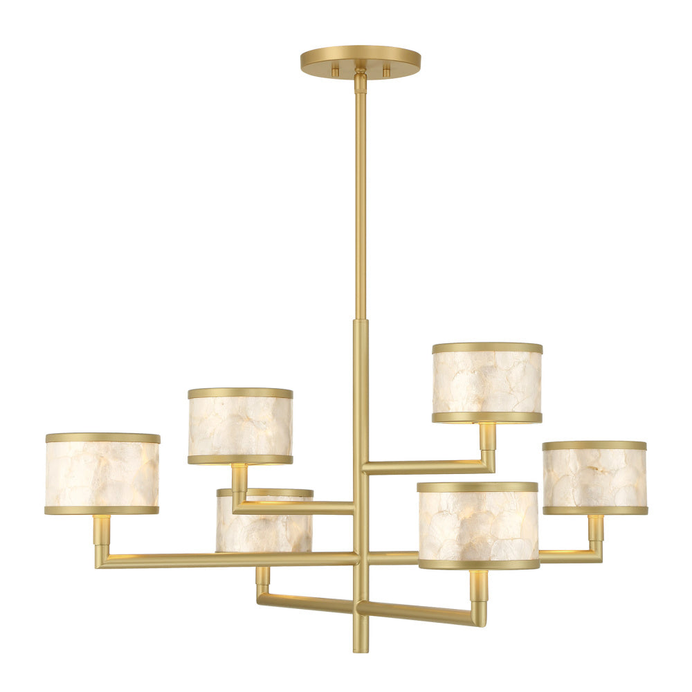 Mariquita 6-Light Chandelier in Spun Gold by Breegan Jane