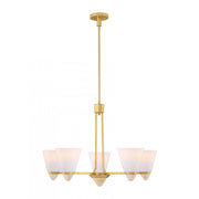 Kohlman 5-Light Chandelier in Warm Brass