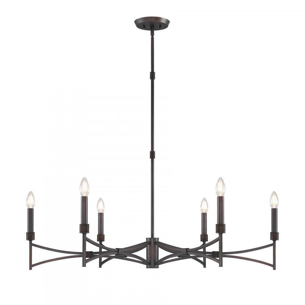 Gardner 6-Light Chandelier in Champagne Mist