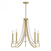 Helen 5-Light Chandelier in Warm Brass